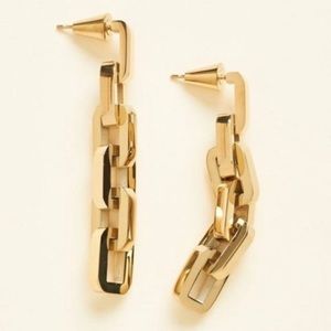 NWT EDDIE BORGO SUPRA LINK 12K GOLD VERMEIL EARRINGS
